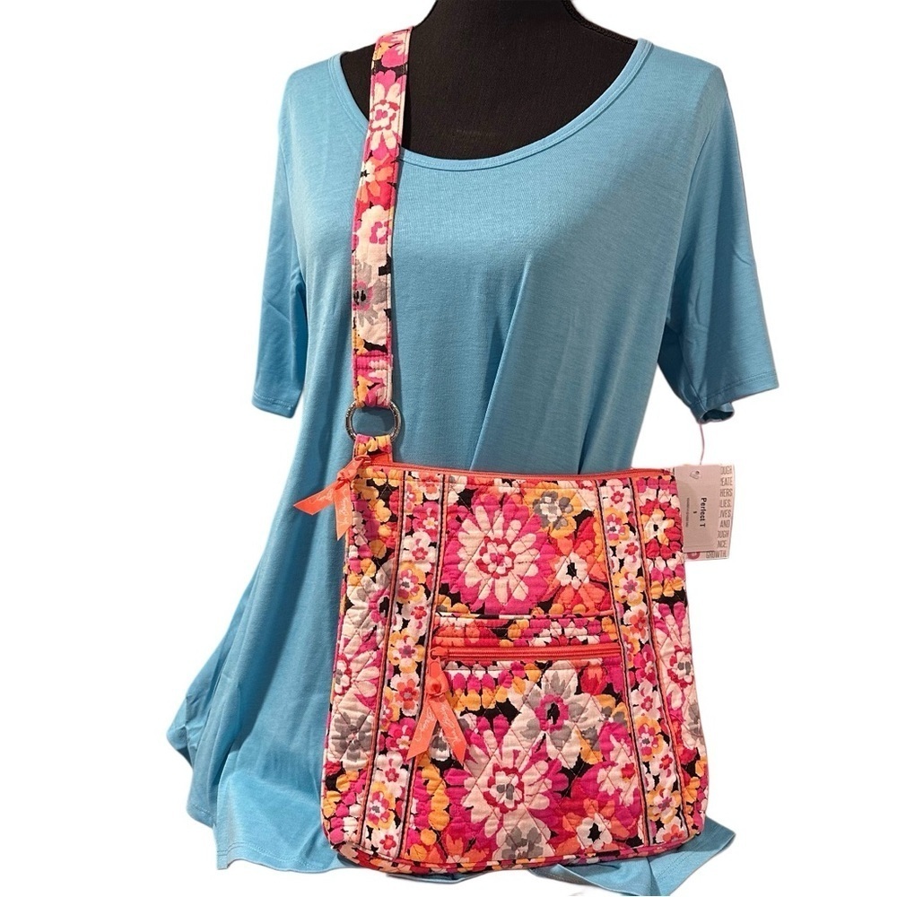 Vera Bradley Hipster Crossbody Bag Pixie Blooms Retired 2015 Cotton Lightweight - Picture 15 of 15